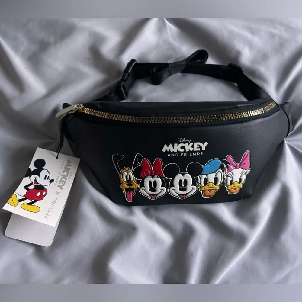 Disney Mickey & Friends Black Fanny Pack Belt Bag BRAND NEW NWT
